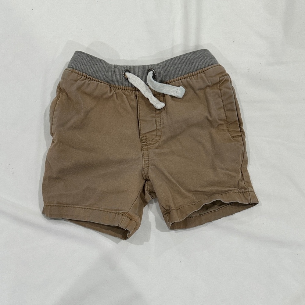 Cat & Jack Tan Shorts with Gray Waistband